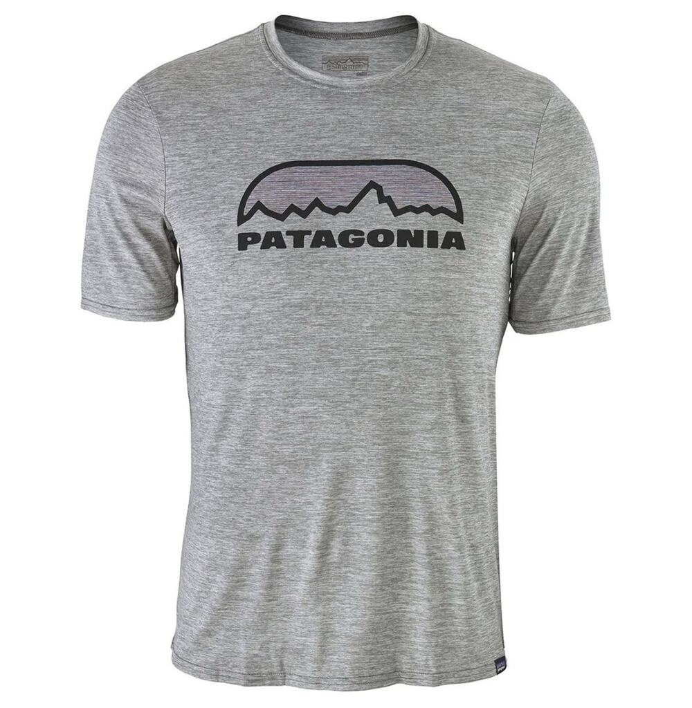 Patagonia Men’s L Capilene Daily Graphic Short-Sleeve T-Shirt Heather Gray